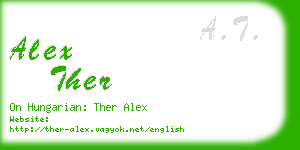 alex ther business card